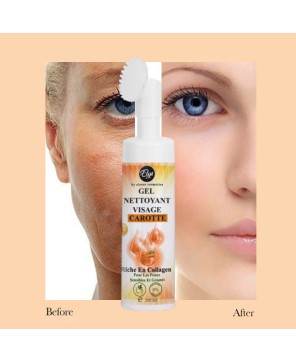 Gel Nettoyant Visage Carotte – Riche en Collagène 200 ml