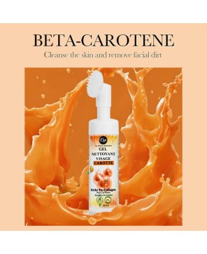 Gel Nettoyant Visage Carotte – Riche en Collagène 200 ml
