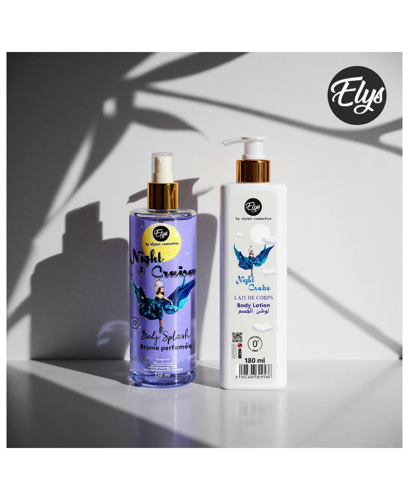 Pack ELYS Night Cruise – Body Splash 250 ml + Lait de Corps 180 ml