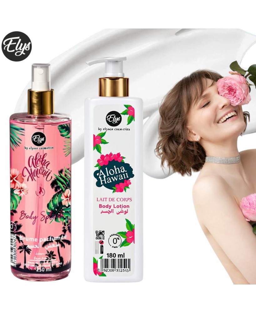 Pack ELYS Aloha Hawaii – Body Splash 250 ml + Lait de Corps 180 ml