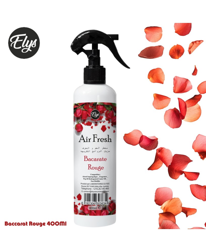 Air Fresh ELYS Baccarat Rouge – Désodorisant d’Atmosphère 400 ml