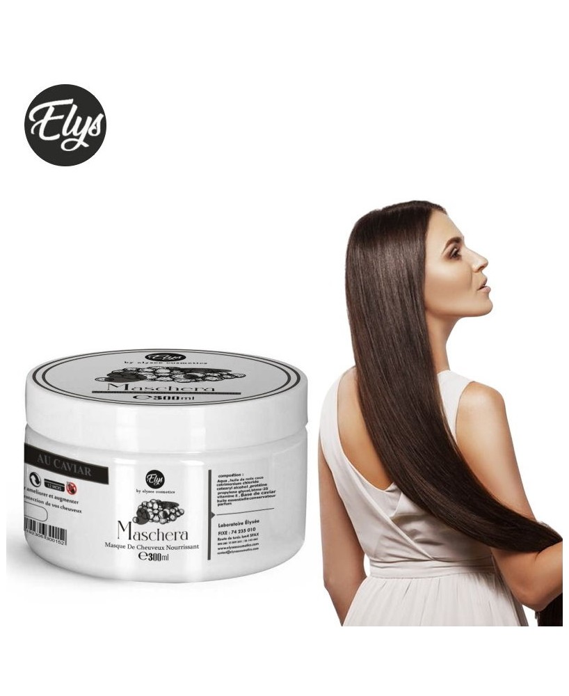 Masque Cheveux Bio au Caviar – ELYS – Sans Sulfate – 300 ml