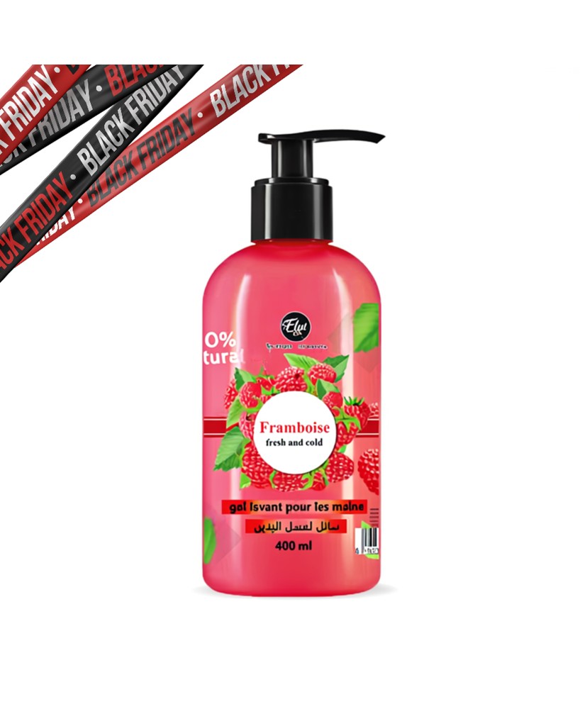 Gel Lavant des Mains Framboise Sans Colorant, Sans Paraben – ELYS – 400 ml