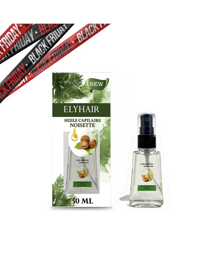 Huile Capillaire Noisette – Brillance & Douceur Quotidienne – 50 ml