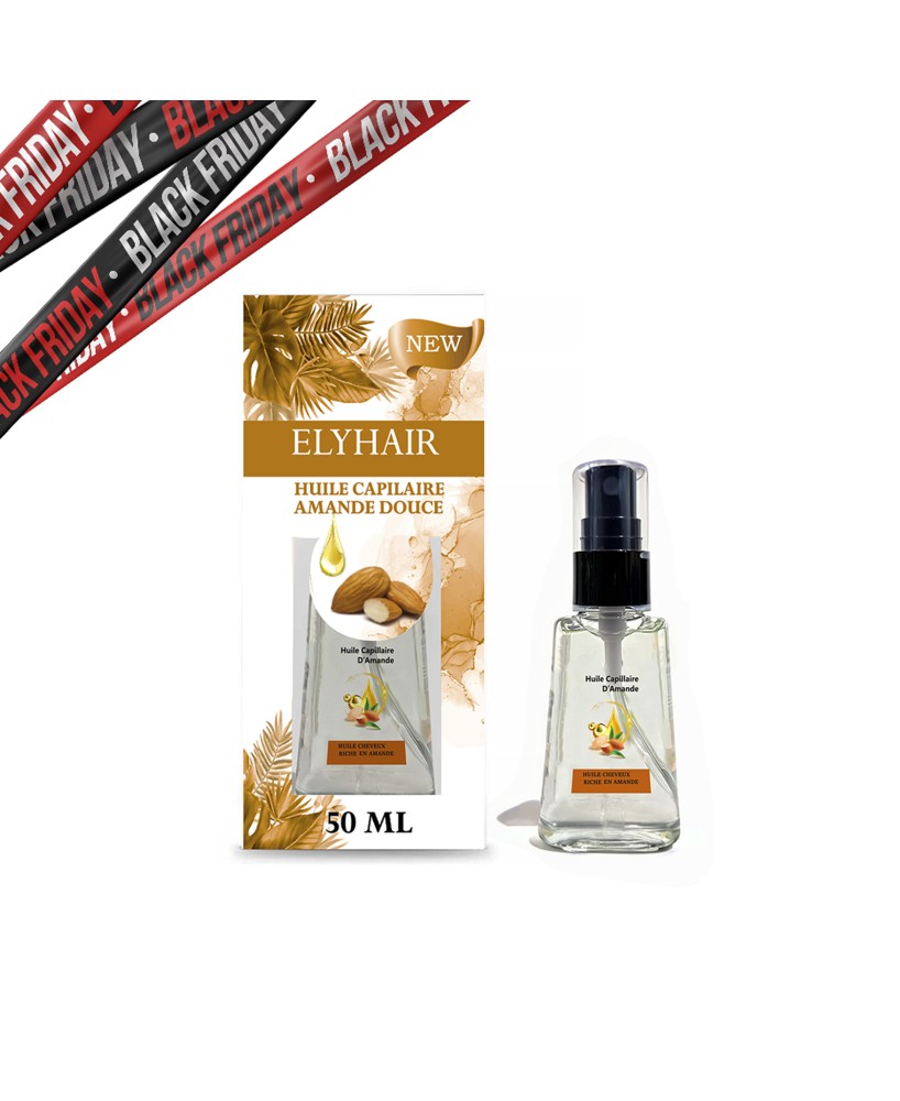 Huile Capillaire Amande Douce – Nourrissante & Réparatrice – 50 ml