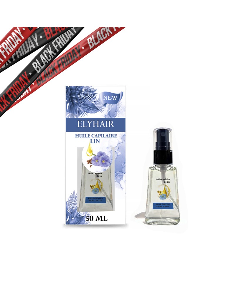 Huile Capillaire Lin – Lissante, Nourrissante & Fortifiante – 50 ml