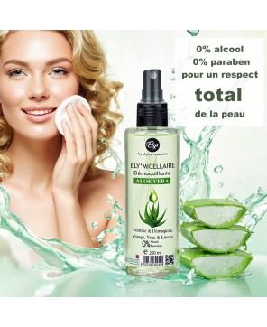 Démaquillant ELYS Aloe Vera – Douceur Naturelle 0% Alcool 0% Paraben 200 ml