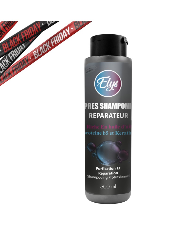 Après-Shampooing Réparateur riche en Huile d’Ail, Protéine B5 & Kératine – ELYS – 500 ml