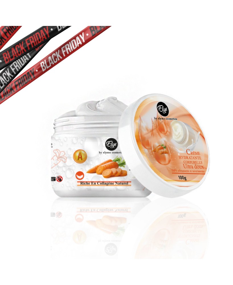 Crème Hydratante ELYS – Carotte – 100g – Riche en Collagène & Vitamine A