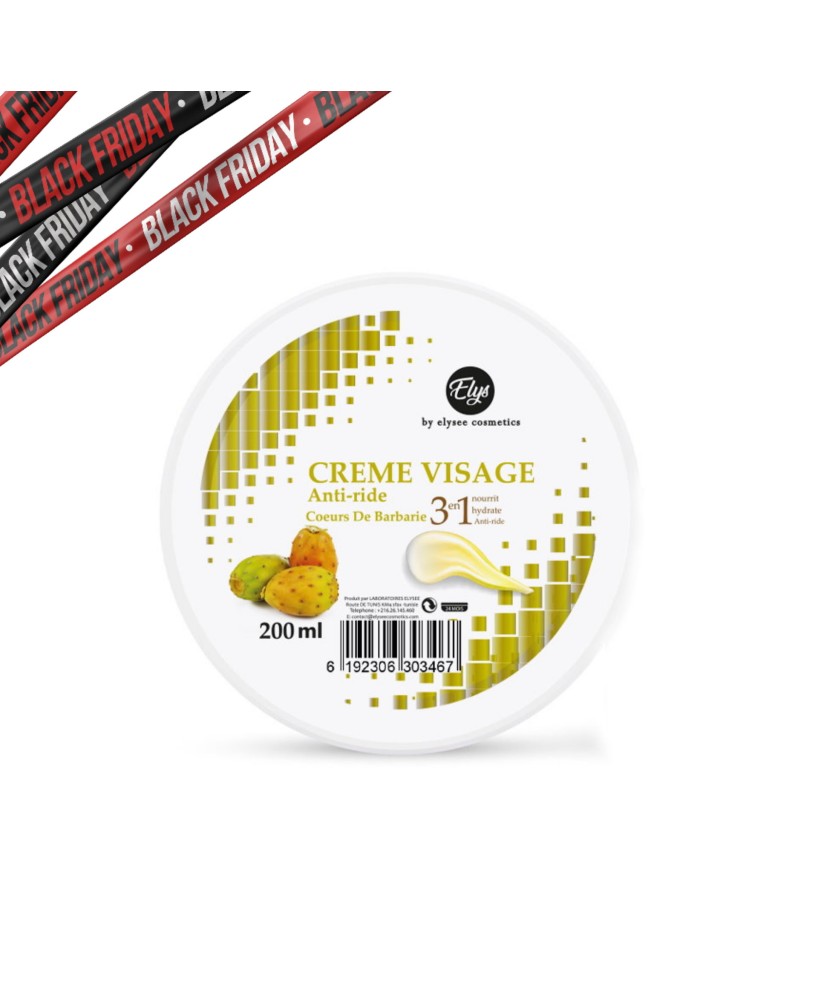 Crème Visage 3IN1 Hydratante – ELYS – Figue de Barbarie – 200 ml