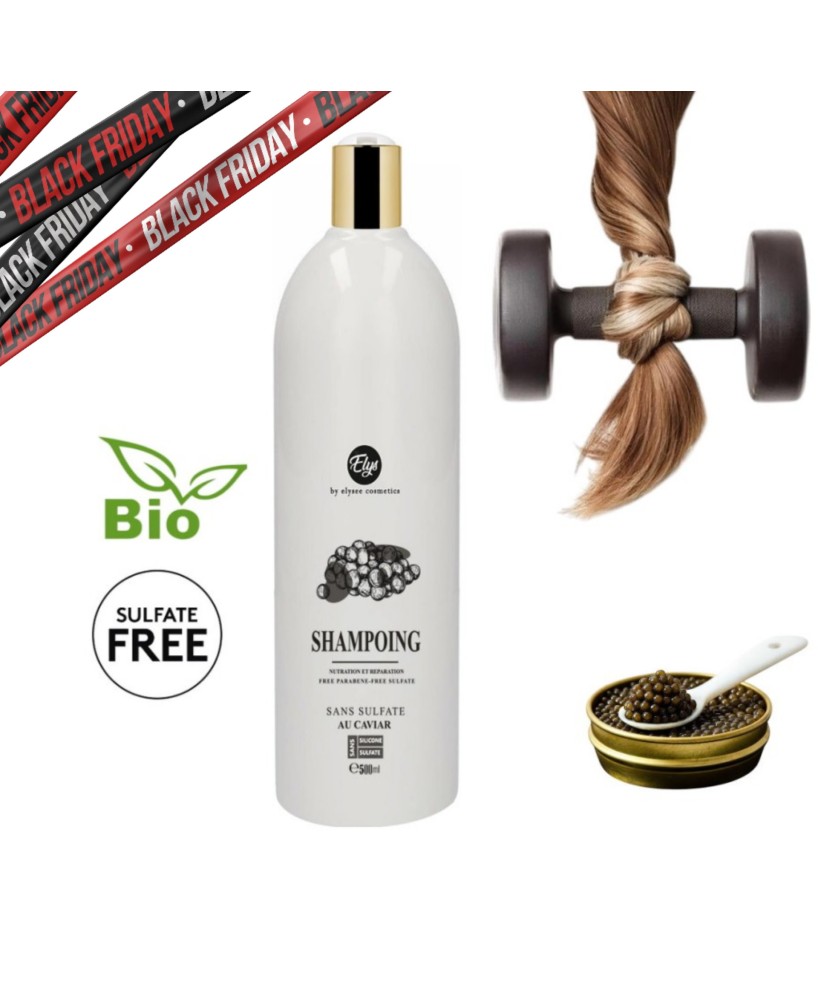 Shampooing Au Caviar Nutrition & Réparation – ELYS – Bio – Sans Sulfate – 500Ml