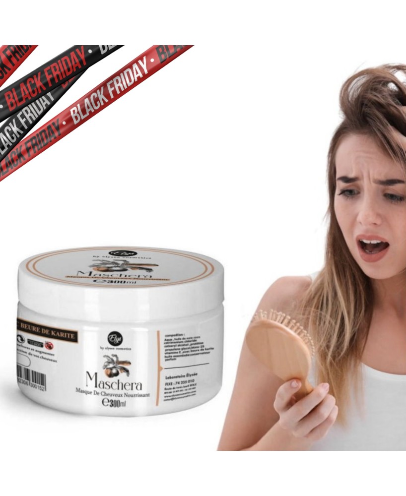 Masque Cheveux Bio au Beurre de Karité – ELYS – Sans Sulfate – 300 ml