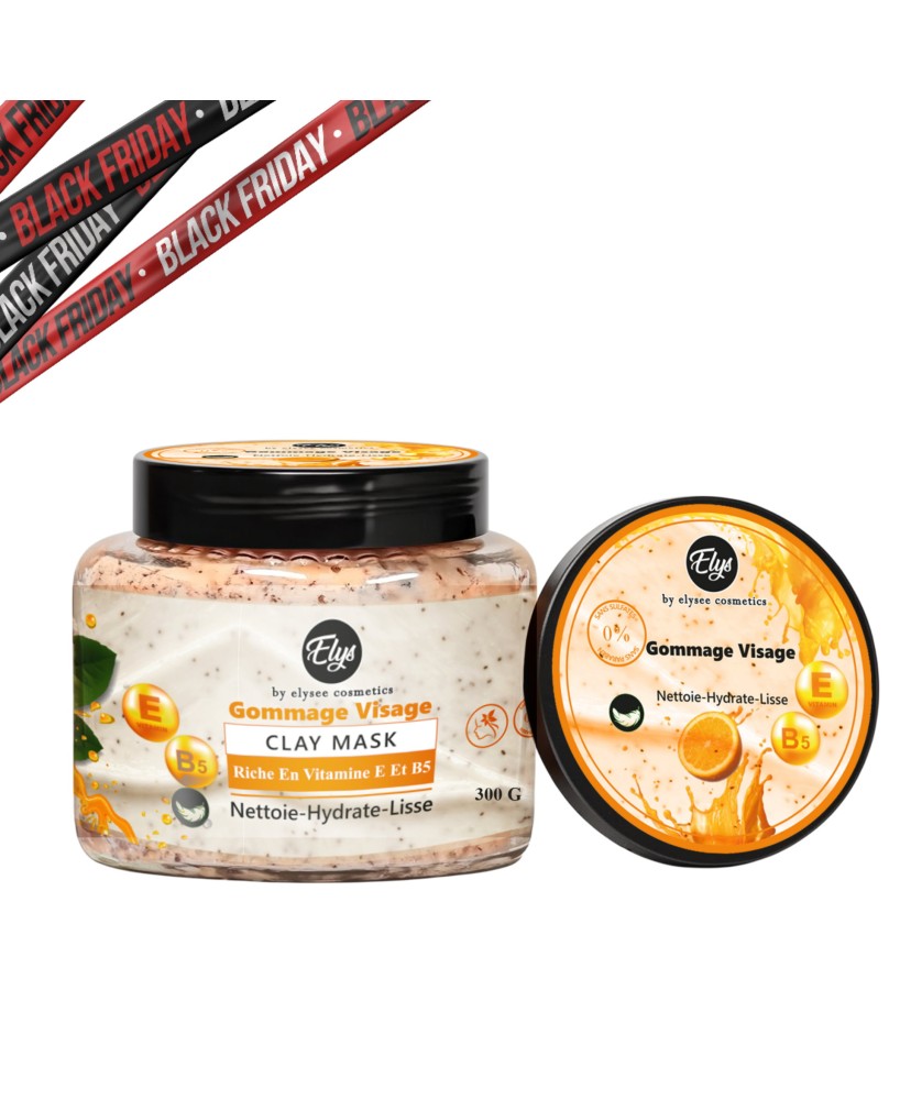 Gommage Orange ELYS – Riche en Vitamines E & B5 – Exfoliant Naturel – 300 g