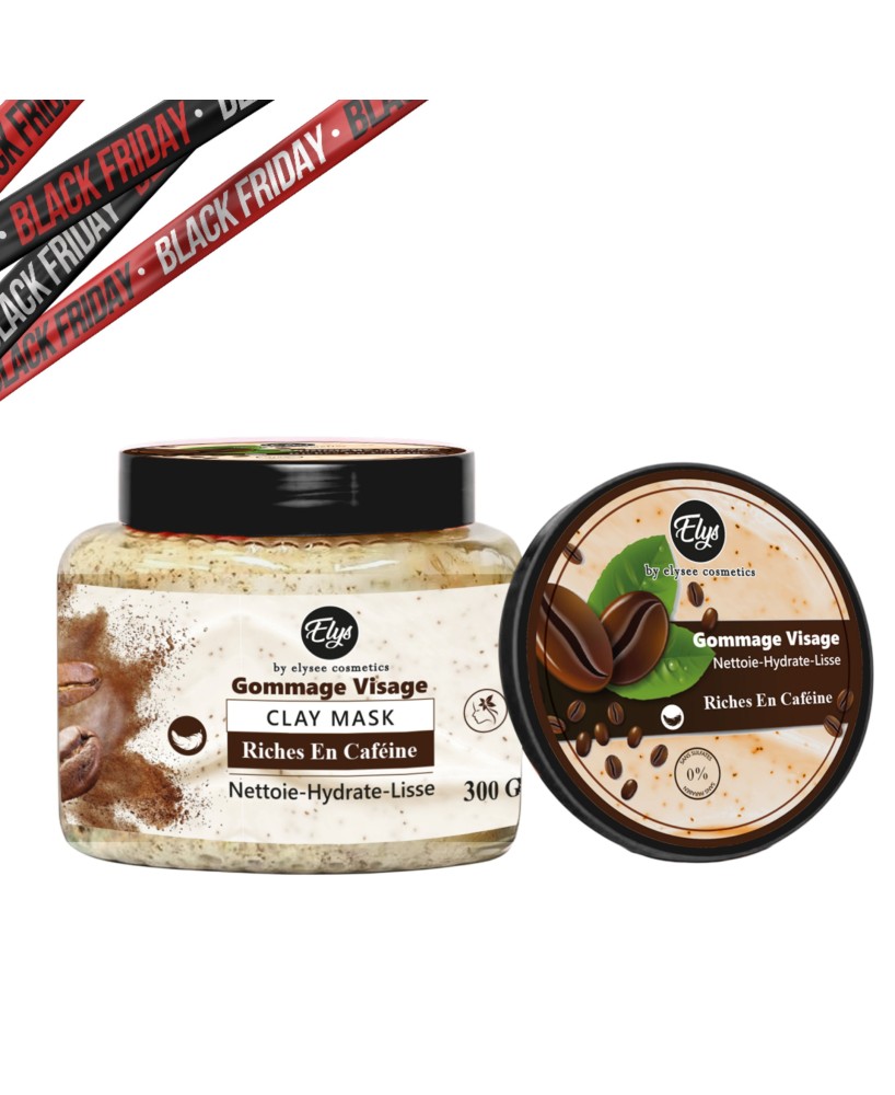 Gommage Café ELYS – Riche en Caféine – Exfoliant Naturel – 0% Sulfate & Parabène – 300 g