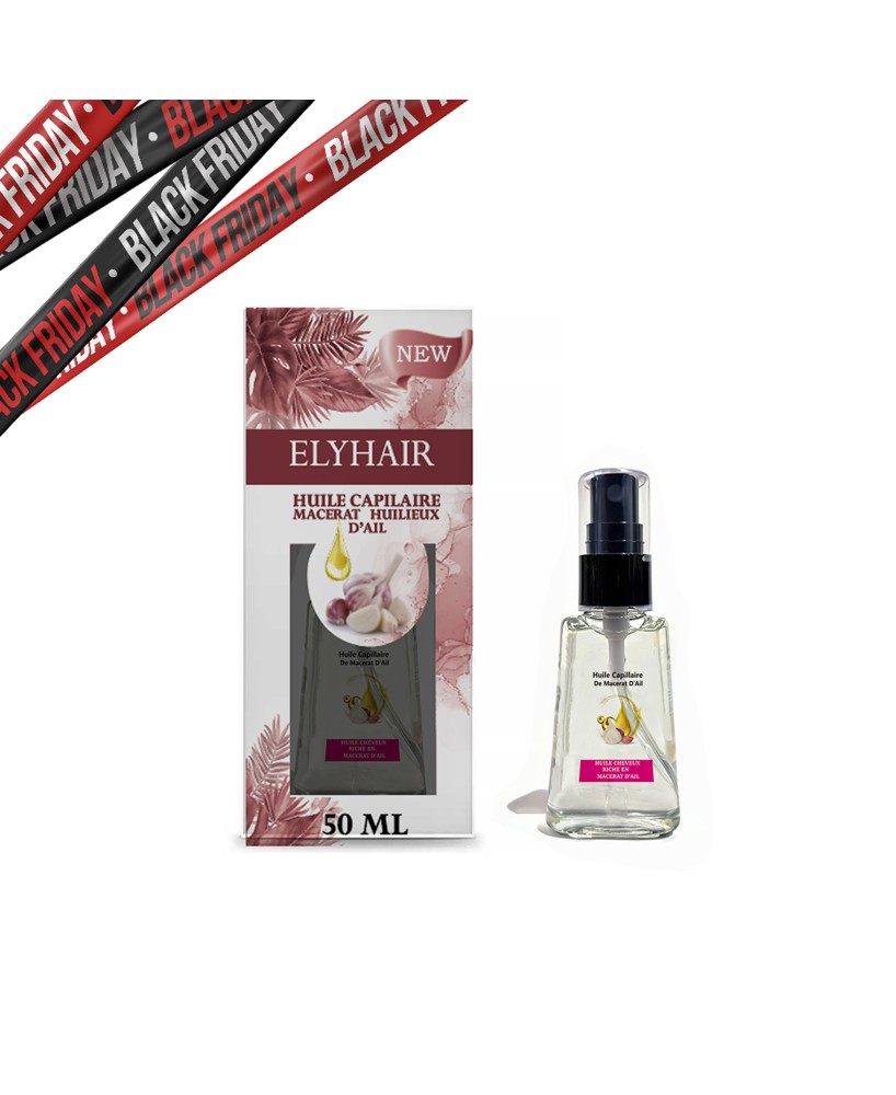 Huile Capillaire à l’Ail – Anti-chute & Stimulante – 50 ml