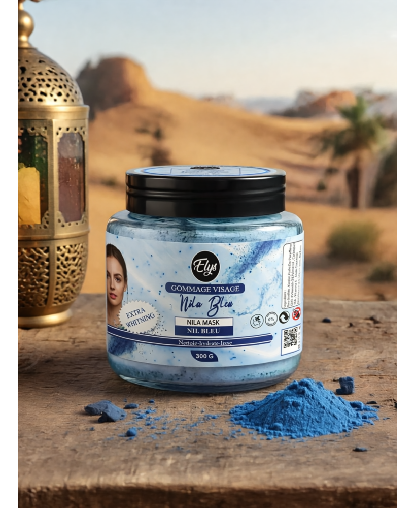 Gommage Nil Bleu – ELYS – Soin Exfoliant Naturel – 0% Sulfate & Parabène – 300 g