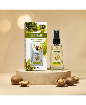 Huile Capillaire Argan – Cheveux Fortifiés & Pointes Réparées – 50 ml