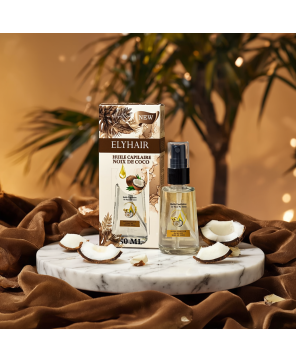 Huile Capillaire Noix de Coco Fractionnée – Nourrit, Assouplit & Hydrate – 50 ml