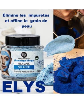 Gommage Nil Bleu – ELYS – Soin Exfoliant Naturel – 0% Sulfate & Parabène – 300 g