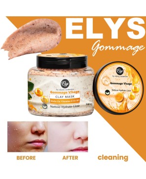 Gommage Orange ELYS – Riche en Vitamines E & B5 – Exfoliant Naturel – 300 g