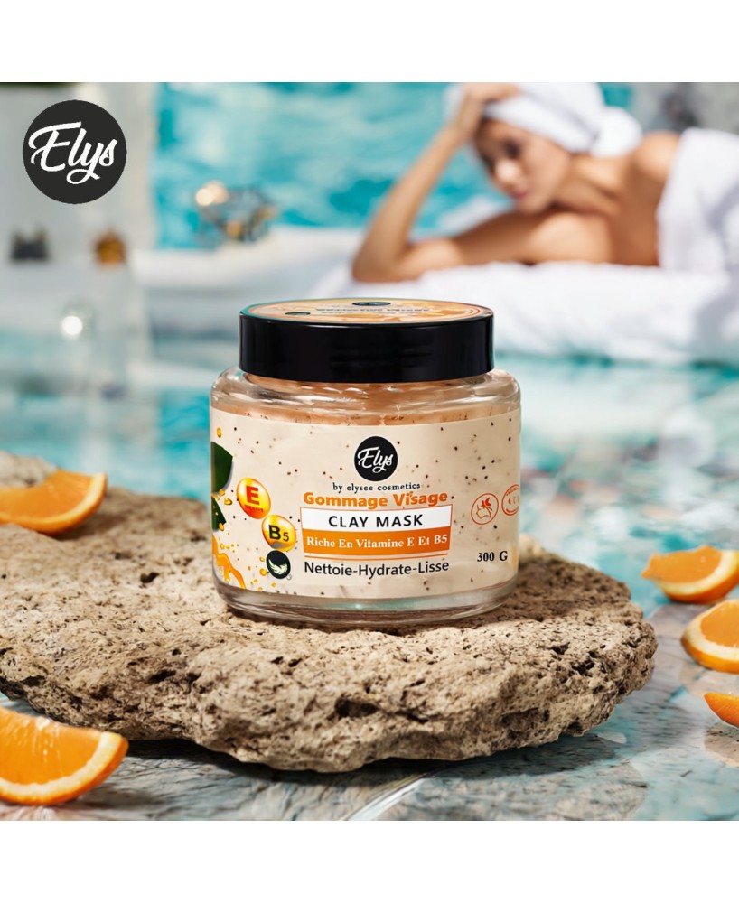 Gommage Orange ELYS – Riche en Vitamines E & B5 – Exfoliant Naturel – 300 g