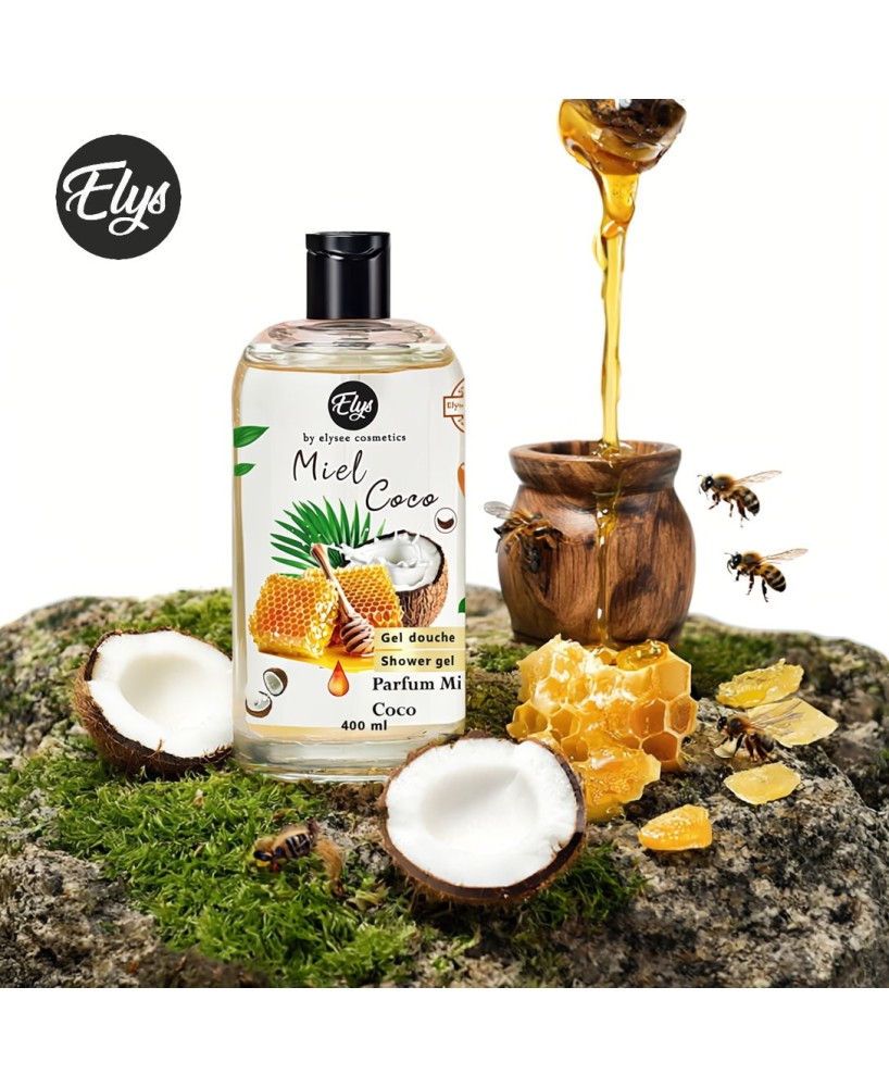 Gel Douche Miel & Noix de Coco – ELYS – 400 ml