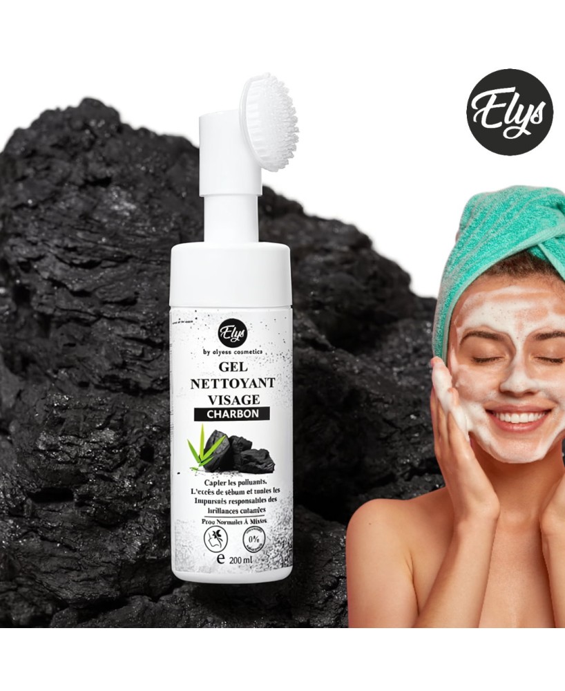 Gel Nettoyant Visage ELYS – Charbon - 200Ml