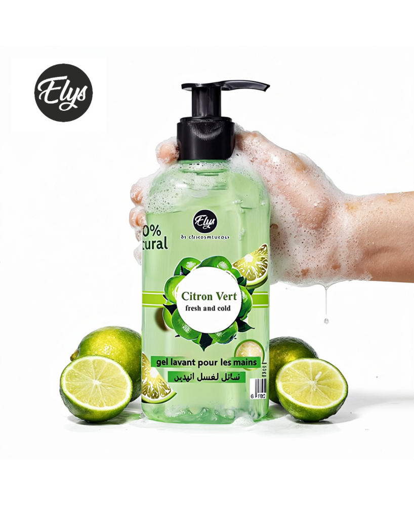 Gel Lavant des Mains Citron Vert Protège des Tiraillements – ELYS – 400 ml