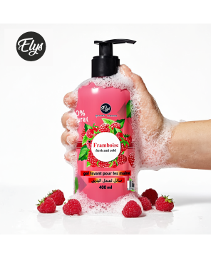 Gel Lavant des Mains Framboise Sans Colorant, Sans Paraben – ELYS – 400 ml