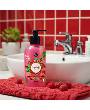 Gel Lavant des Mains Framboise Sans Colorant, Sans Paraben – ELYS – 400 ml