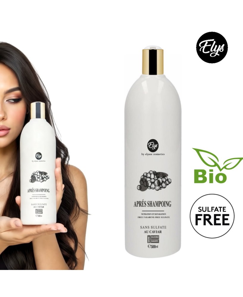 Après-Shampooing Bio au Caviar – ELYS – Sans Sulfate – 500 ml