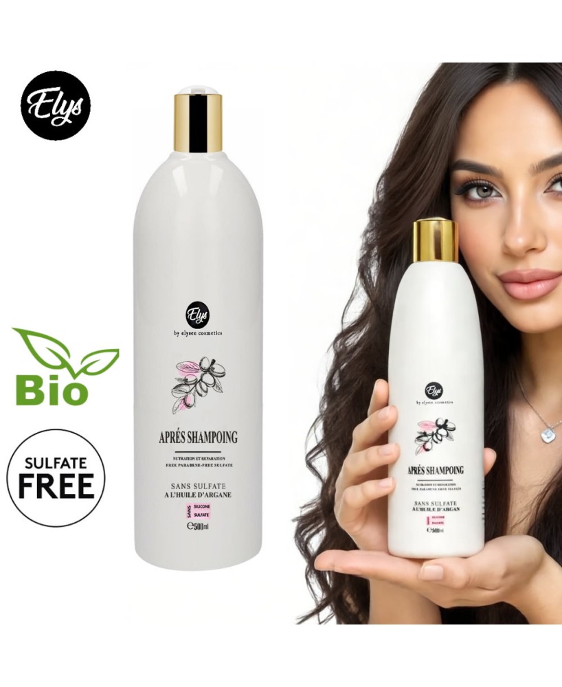 Après-Shampooing Bio à l’Argane – ELYS – Sans Sulfate – 500 ml