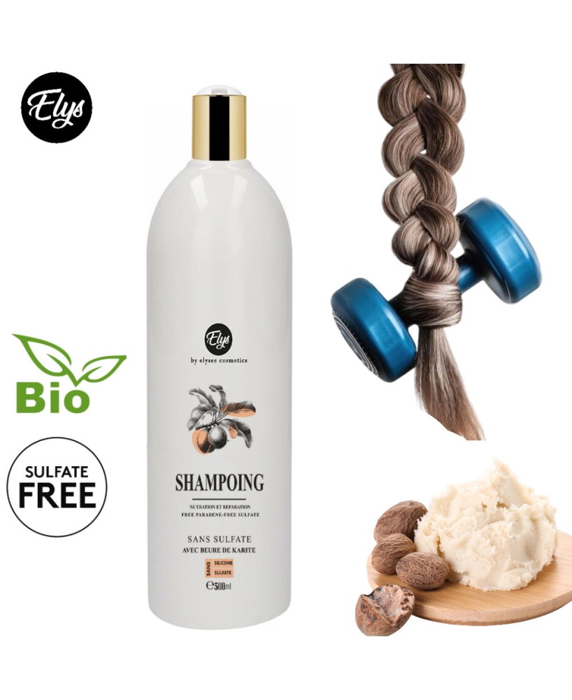 Shampooing Bio au Beurre de Karité – ELYS – Sans Sulfate – Nutrition & Douceur