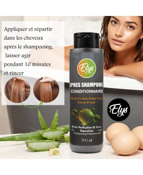 Après-Shampooing Conditioner riche en huile d’Aloe Vera & Extrait d’Œuf – ELYS – 500 ml