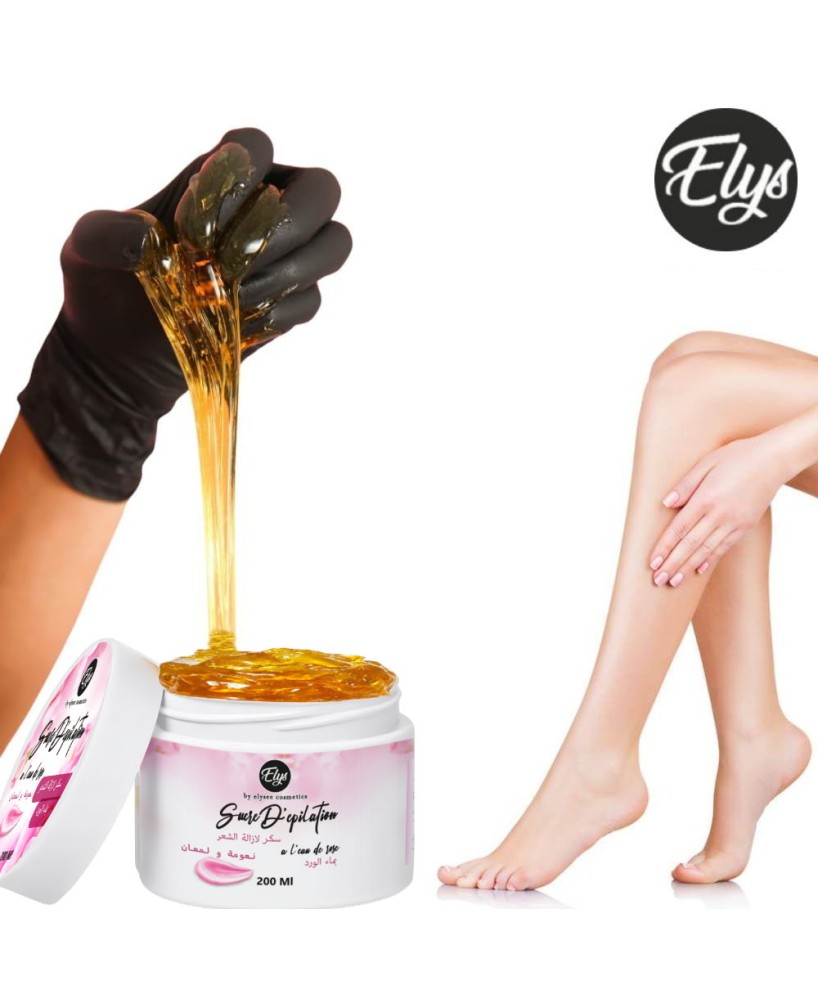 Sucre d’Épilation ELYS à l’Eau de Rose – 100% Naturel – Corps & Visage – Résultat Doux – 250 ml