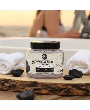 Gommage Charbon – ELYS – Nettoie, Hydrate & Lisse – 300 g