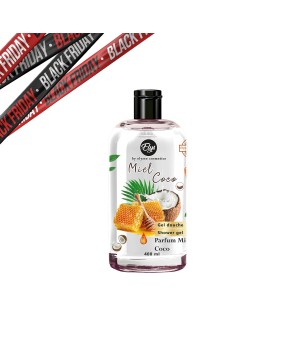ELYS Gel Douche Miel & Noix de Coco – 400 ml (Carton de 12 pièces + 1 gratuite)