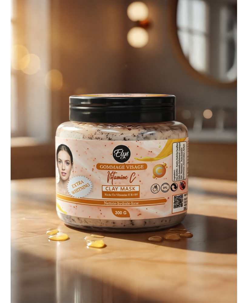 Gommage Orange ELYS – Riche en Vitamines E & B5 – Exfoliant Naturel – 300 g