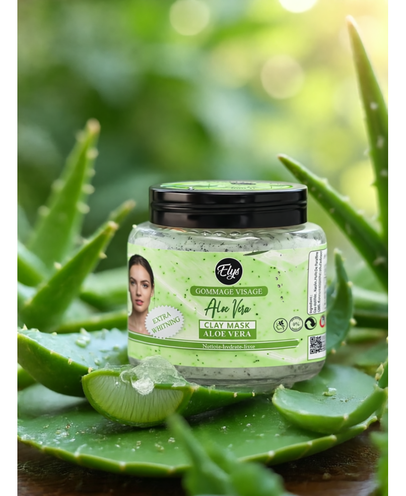 Gommage Aloe Vera – Nettoie, Hydrate & Lisse – 0% Sulfate & Parabène – 300 g