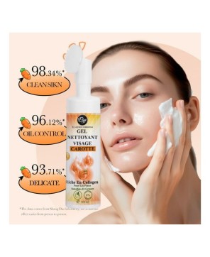 Gel Nettoyant Visage ELYS – Carotte Riche en Collagène 200 ml – Pack Revendeur 7 + 1 Gratuit (8 pièces)
