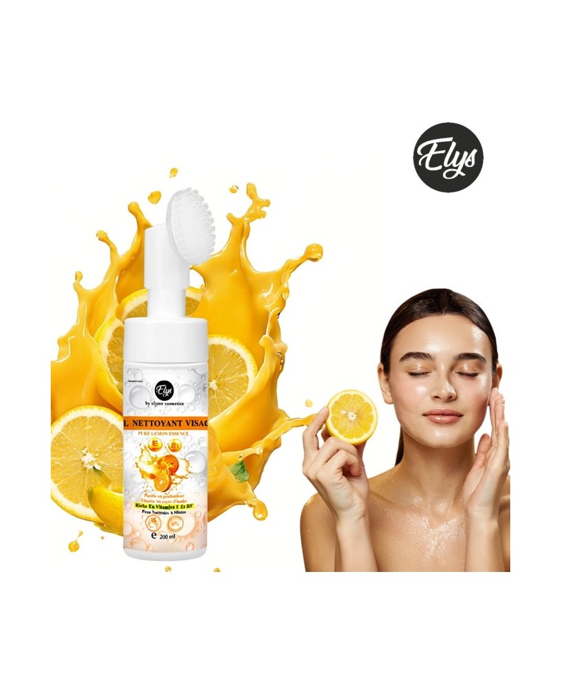 Gel Nettoyant Visage ELYS – Vitamine C 200 ml – Pack Revendeur 7 + 1 Gratuit (8 pièces)