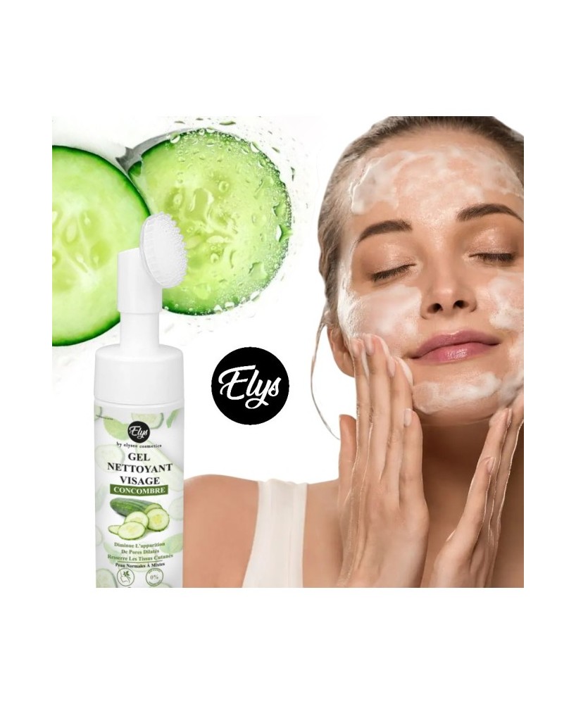 Gel Nettoyant Visage ELYS – Concombre 200 ml – Pack Revendeur 7 + 1 Gratuit (8 pièces)