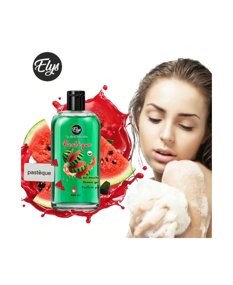 ELYS Gel Douche Pastèque – 400 ml (Carton de 12 pièces + 1 gratuite)