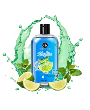 ELYS Gel Douche Mojito Menthe & Citron Vert – 400 ml (Carton de 12 pièces + 1 gratuite)