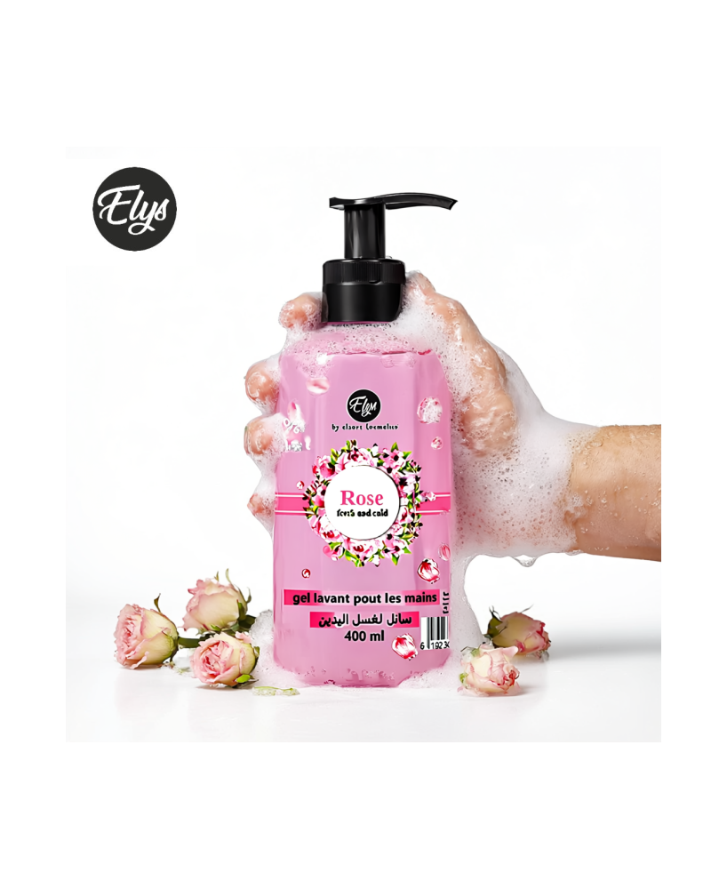 Gel Lavant pour les Mains ELYS – Rose – 400 ml (Carton de 12 pièces + 1 gratuite)
