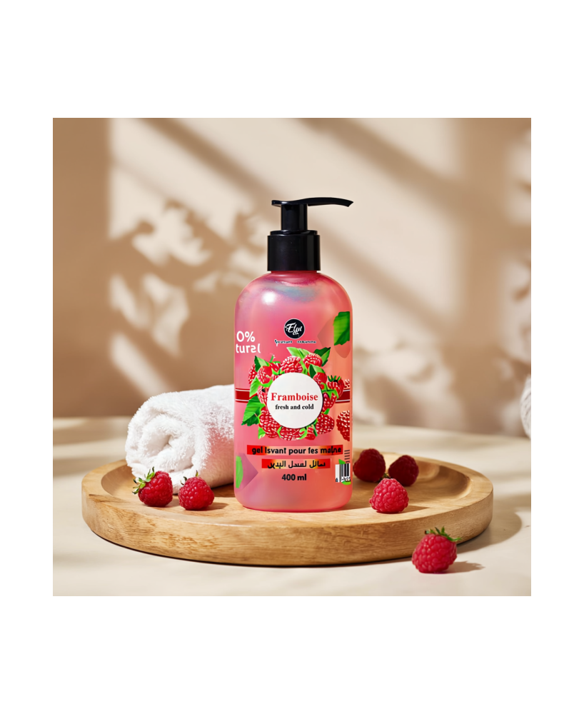 Gel Lavant pour les Mains ELYS – Framboise – 400 ml (Carton de 12 pièces + 1 gratuite)