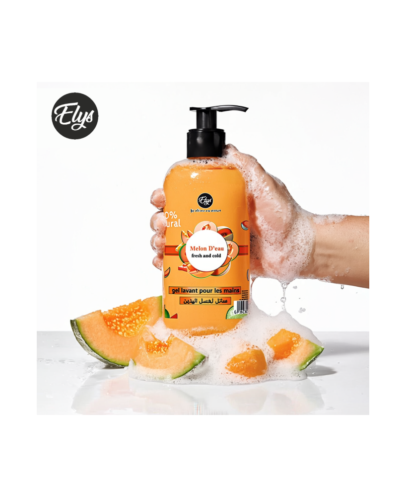 Gel Lavant pour les Mains ELYS – Melon d’Eau – 400 ml (Carton de 12 pièces + 1 gratuite)
