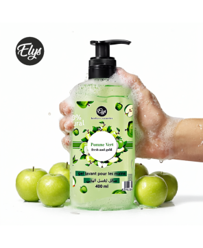 Gel Lavant pour les Mains ELYS – Pomme Verte – 400 ml (Carton de 12 pièces + 1 gratuite)