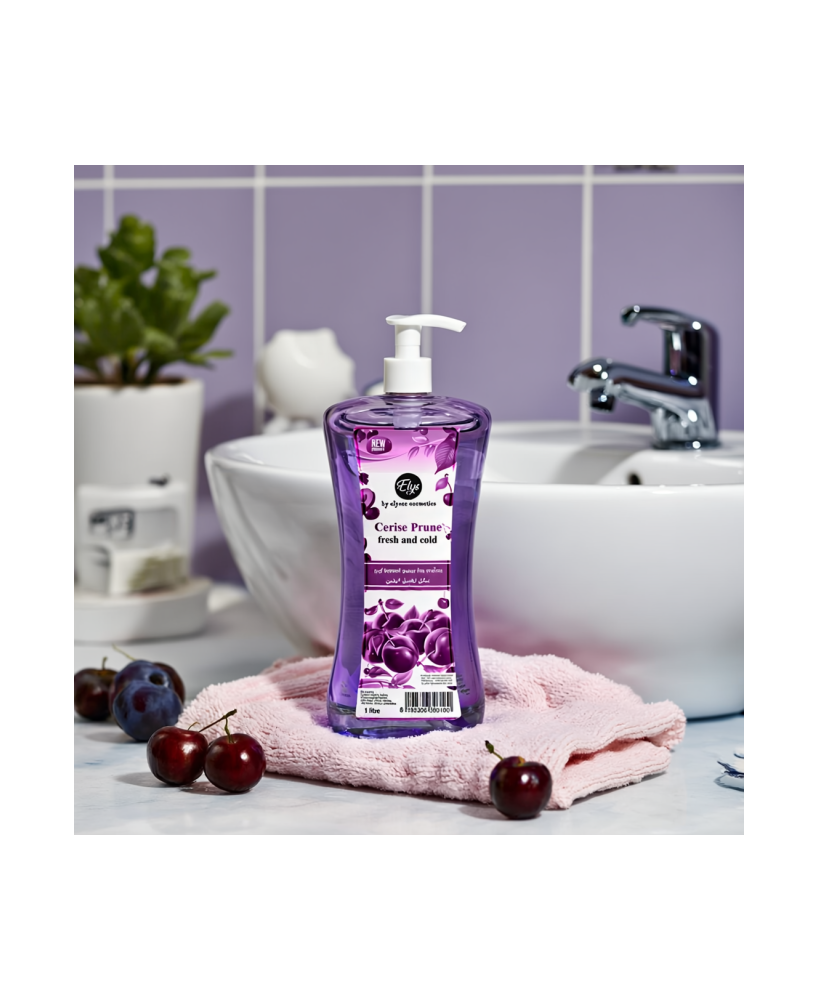 Gel Lavant pour les Mains ELYS – Cerise & Prune – 1 Litre (Carton de 12 pièces + 1 gratuite)