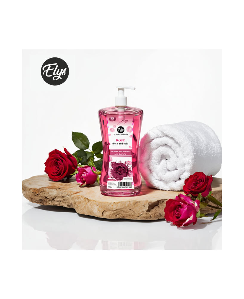 Gel Lavant pour les Mains ELYS – Rose – 1 Litre (Carton de 12 pièces + 1 gratuite)